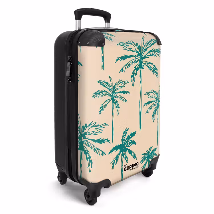 Valise - Motifs - Palmiers sur beige — 2