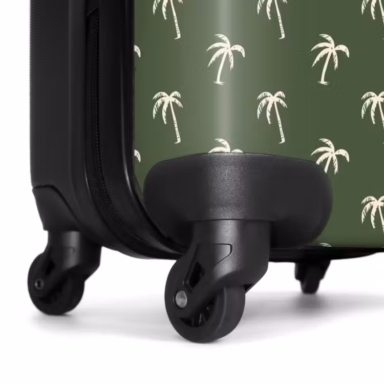 Valise - Motifs - Petits palmiers sur vert olive foncé — 6