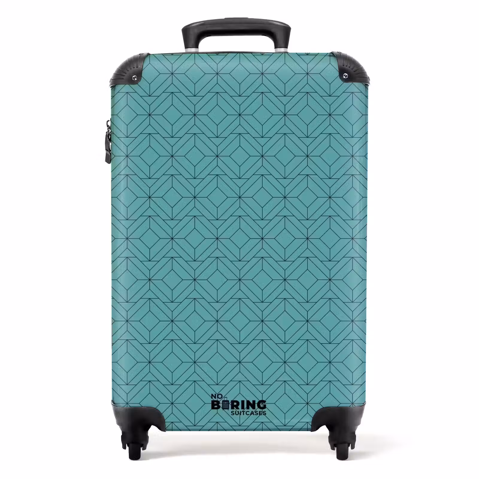 Valise - Motifs - Motif géométrique sur fond bleu — 1