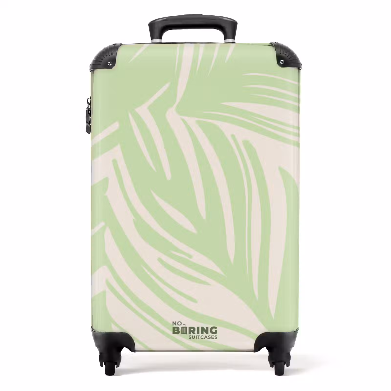 Valise - Grandes feuilles vert clair et beige — 1