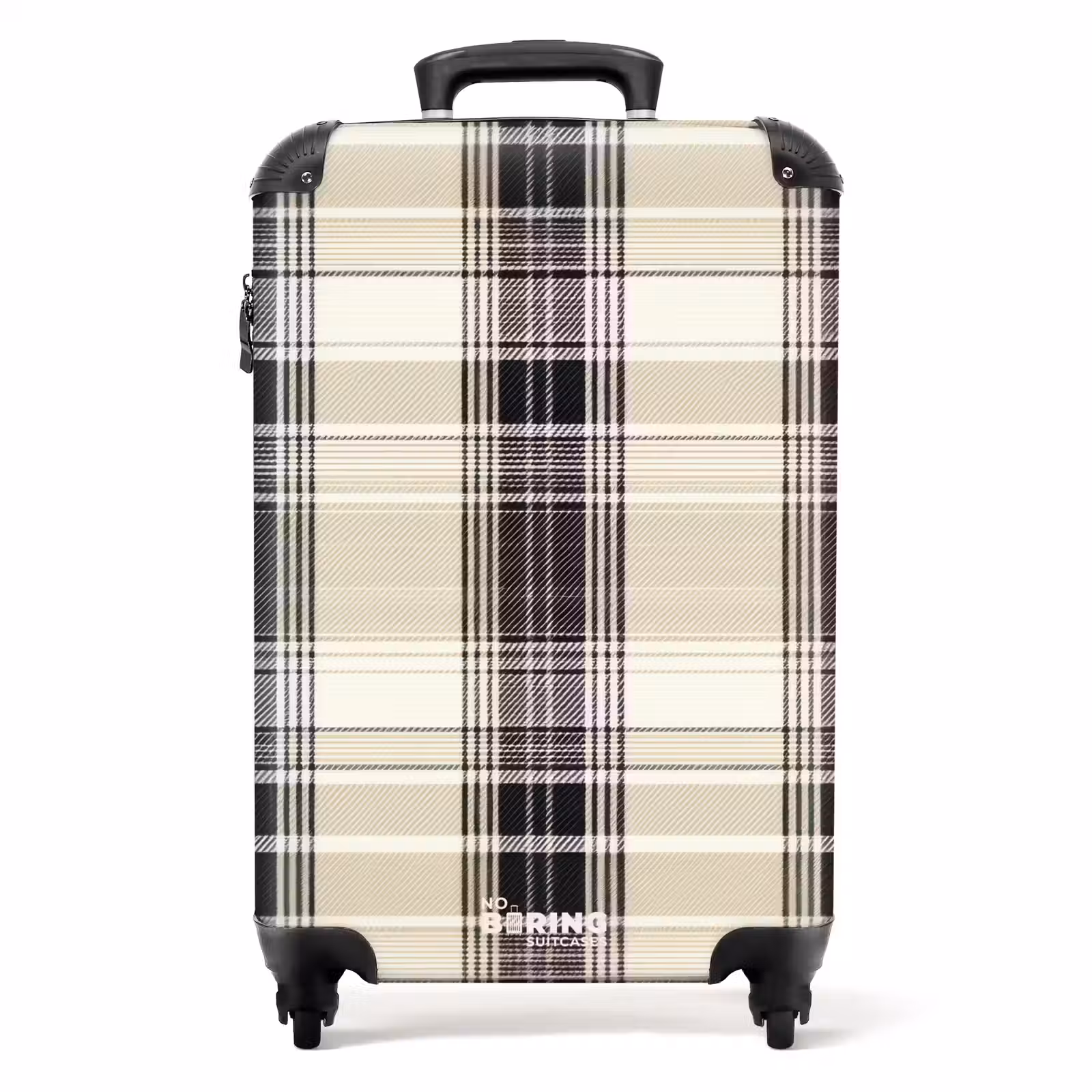 Valise - Motif à carreaux classique en beige — 1