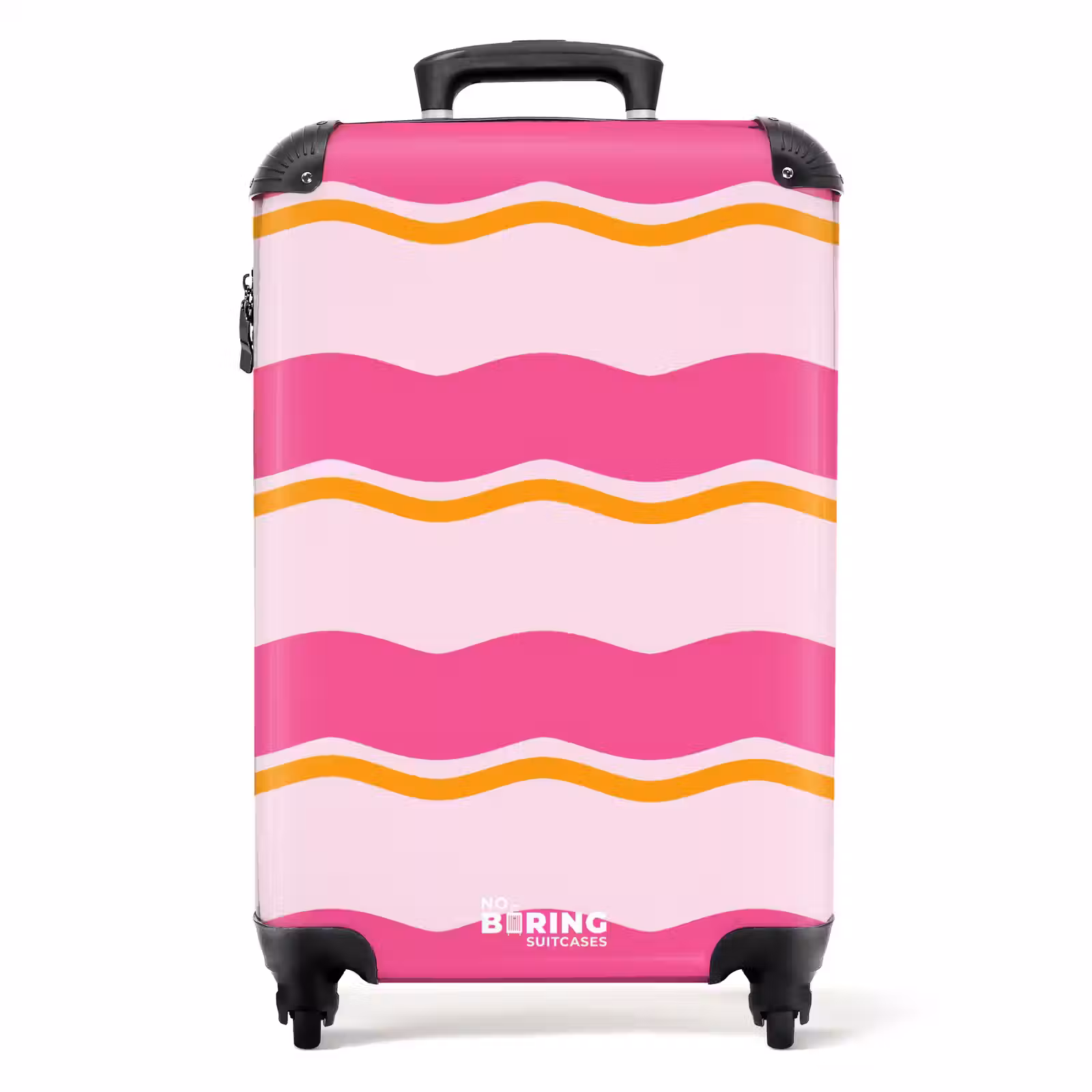 Valise - Rayures ondulées en rose et orange — 1
