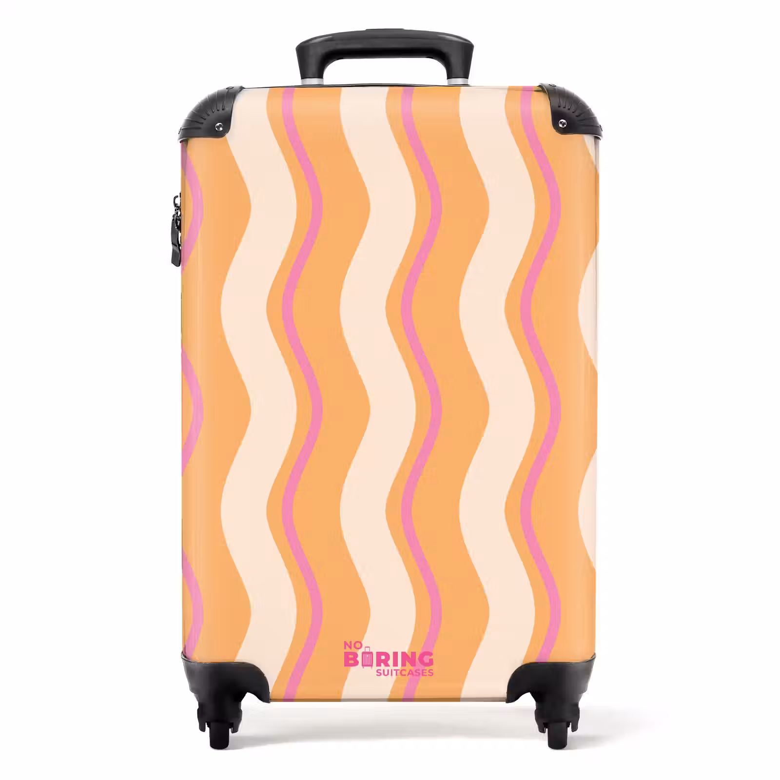 Valise - Rayures ondulées orange et rose — 1
