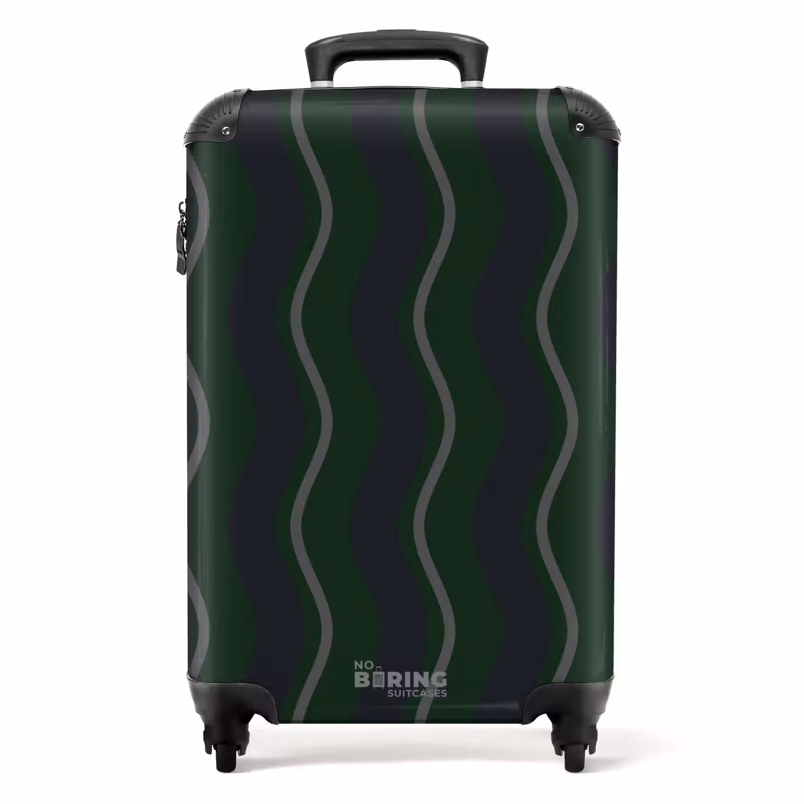 Valise - Rayures ondulées vertes et grises — 1