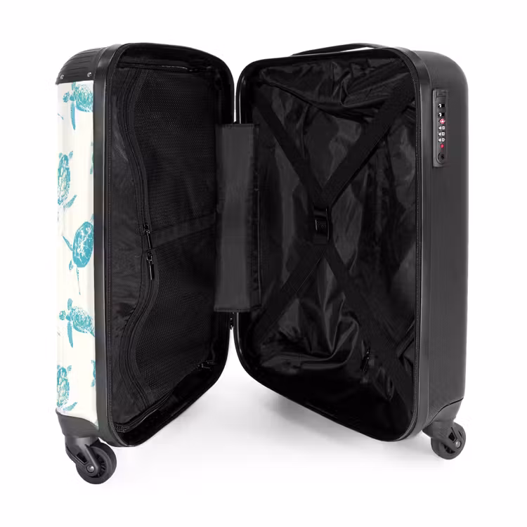 Valise - Motifs - Tortues bleues sur fond crème — 4