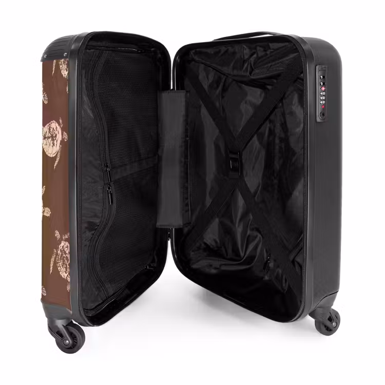 Valise - Motifs - Tortues sur fond brun — 4