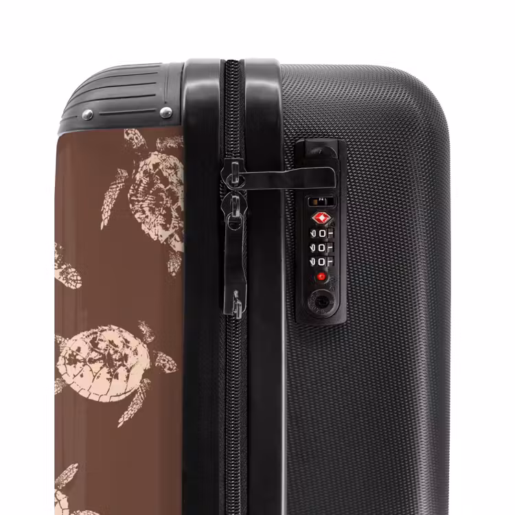 Valise - Motifs - Tortues sur fond brun — 5