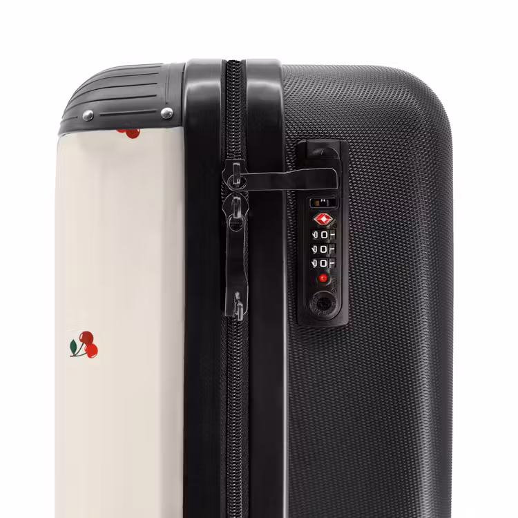 Valise - Fond beige avec motif de petites cerises — 5