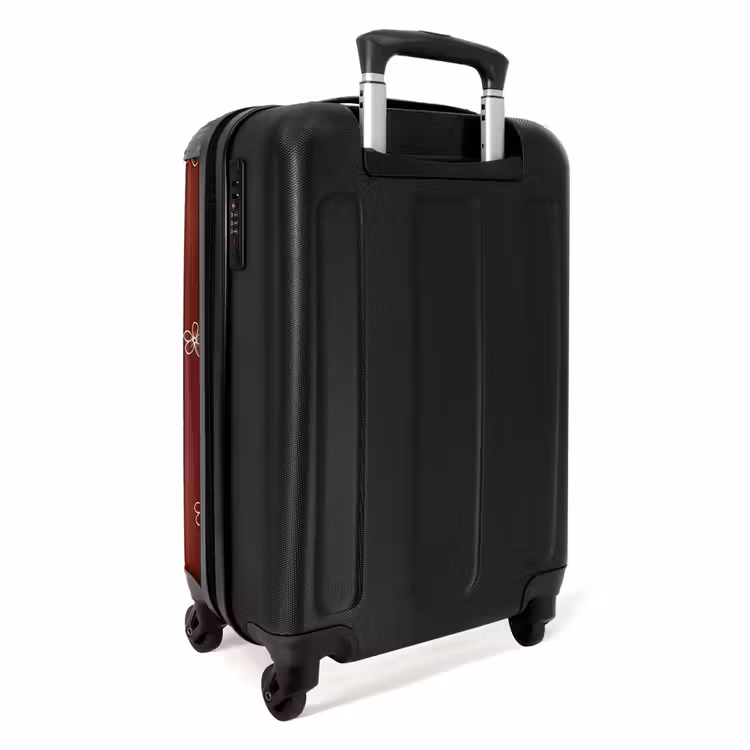 Valise - Fond rouge avec fleurs blanches — 3