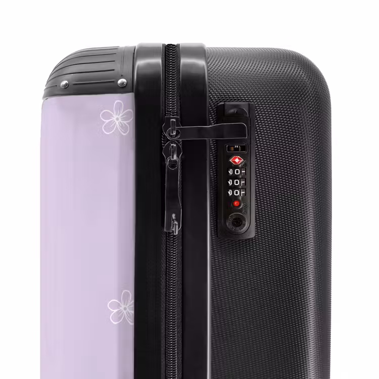 Valise - Fond violet avec fleurs blanches — 5