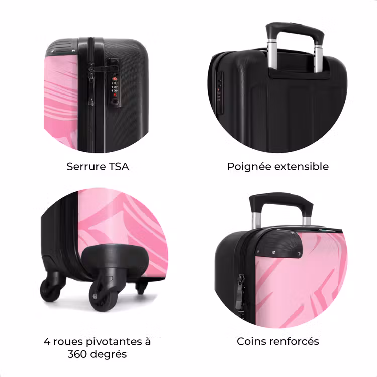 Valise - Grandes feuilles dans différentes nuances de rose — 7