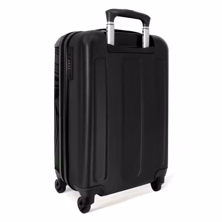 Valise - Grandes feuilles en noir et vert foncé — 3