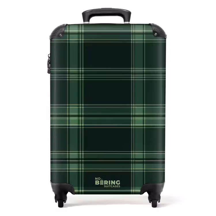 Valise - Motif à carreaux classique dans les tons verts — 1
