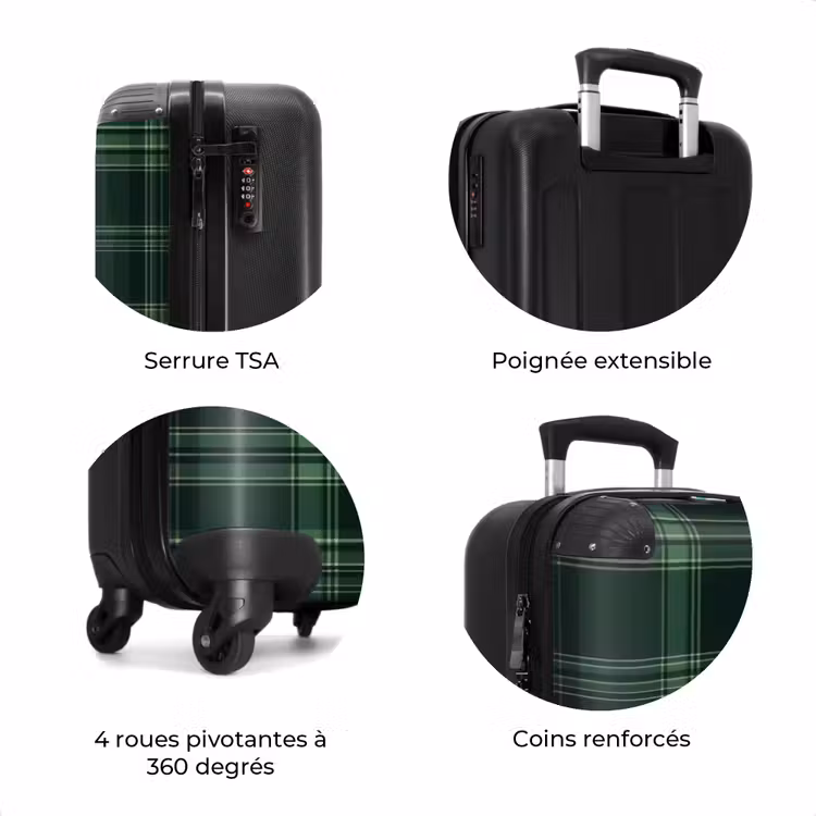 Valise - Motif à carreaux classique dans les tons verts — 7