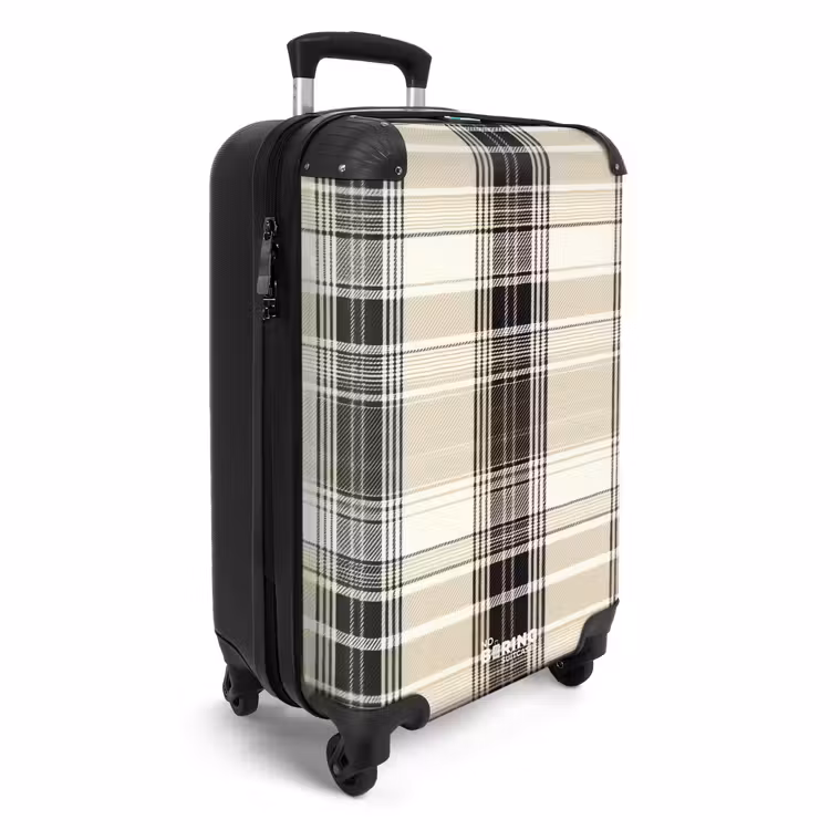 Valise - Motif à carreaux classique en beige — 2