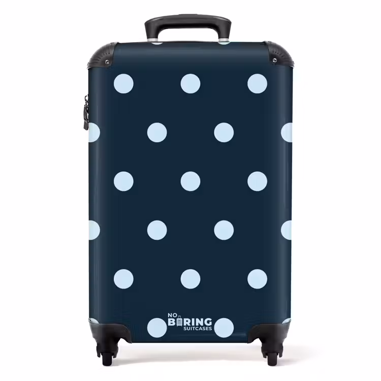 Valise - Motif à pois bleu — 1