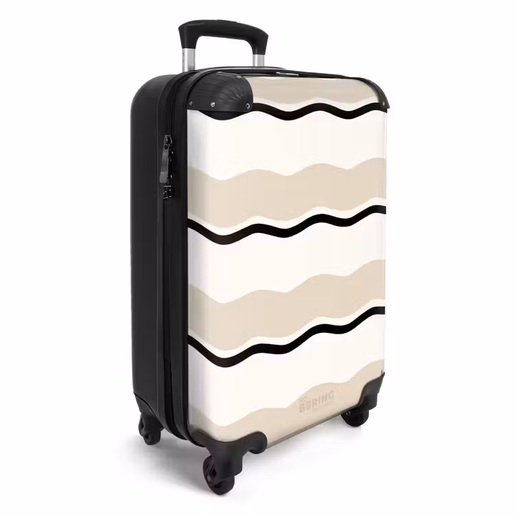 Valise - Rayures ondulées dans les tons crème — 2