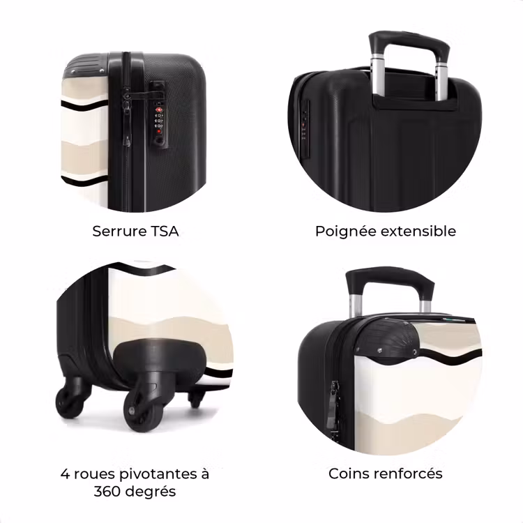 Valise - Rayures ondulées dans les tons crème — 7