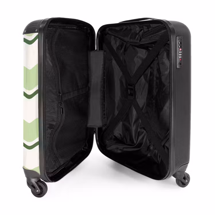 Valise - Rayures ondulées dans les tons de vert — 4