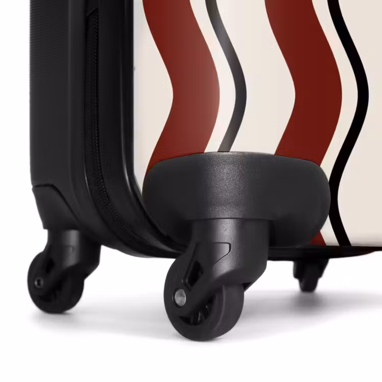 Valise - Rayures ondulées en rouge — 6