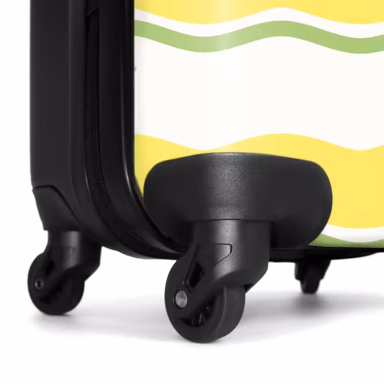 Valise - Rayures ondulées jaunes et vertes — 6