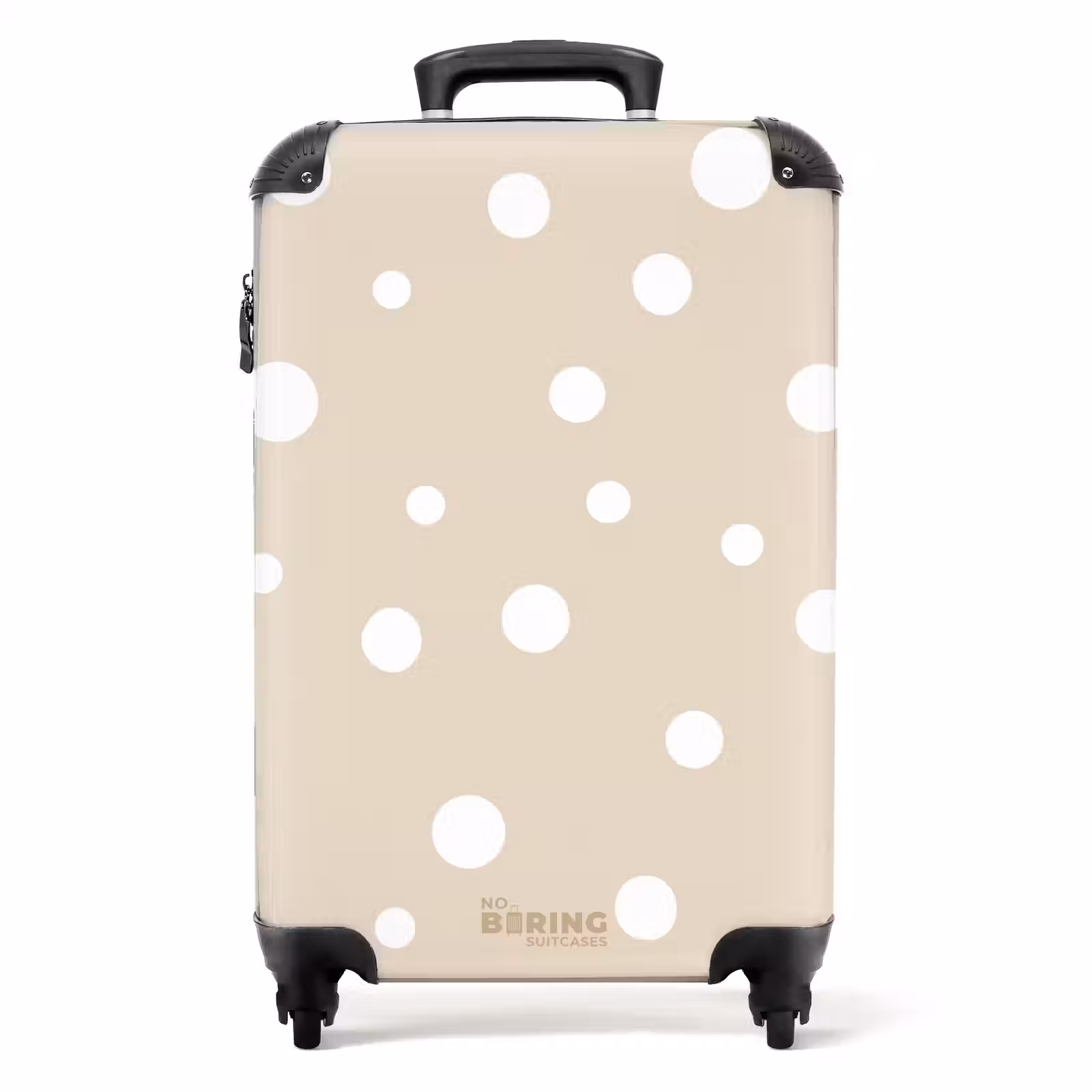 Valise - Fond beige avec points blancs — 1