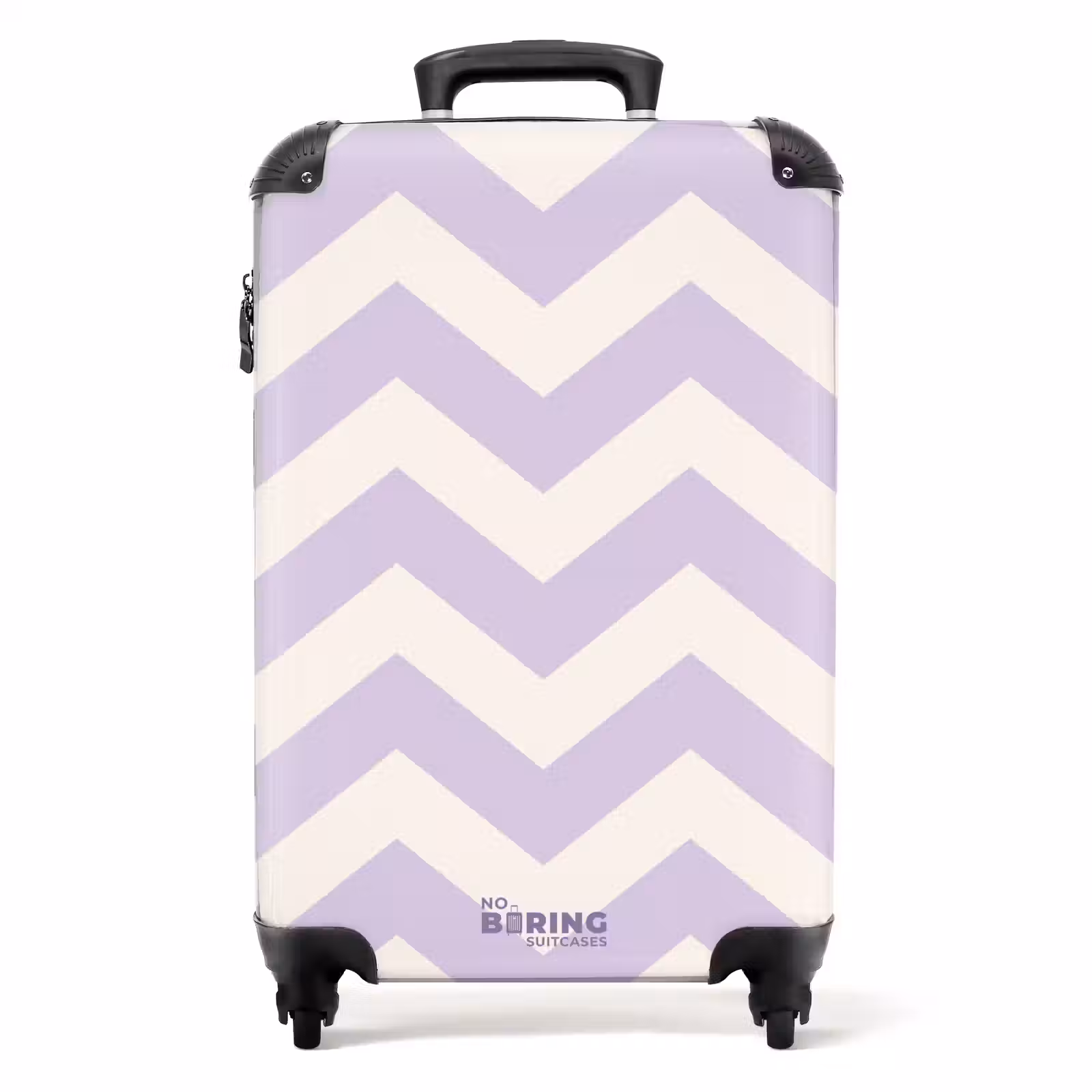 Valise - Motif en zigzag en violet et blanc — 1