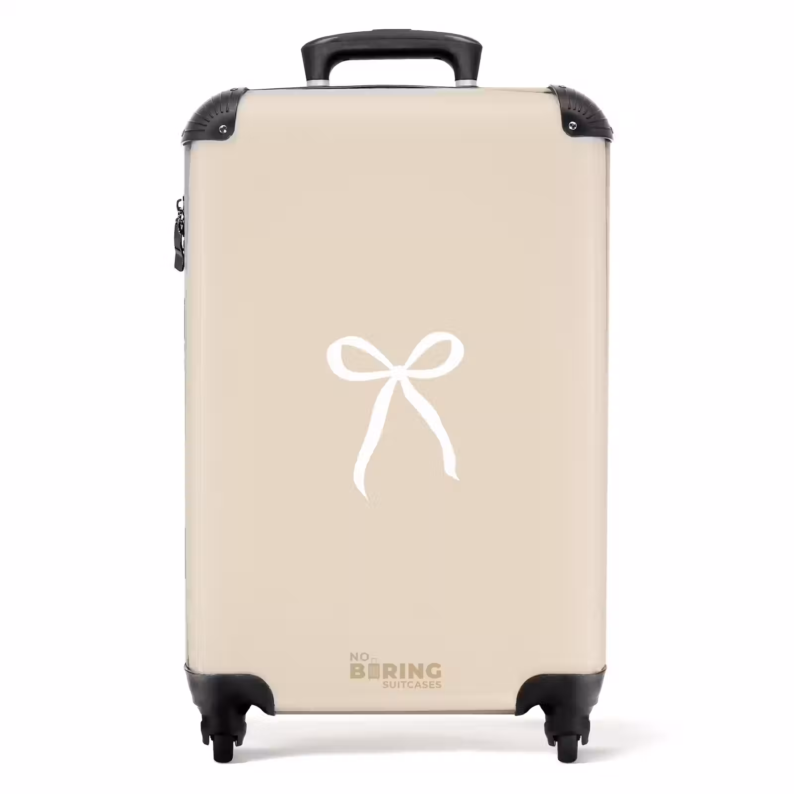 Valise - Noeud blanc sur fond beige — 1