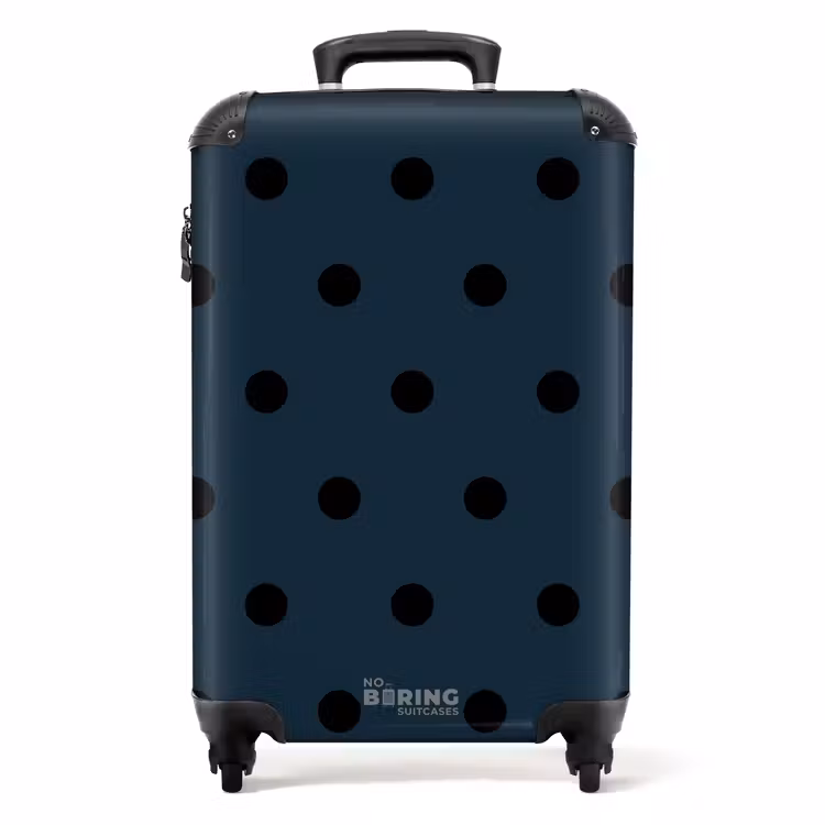 Valise - Fond bleu avec points noirs — 1