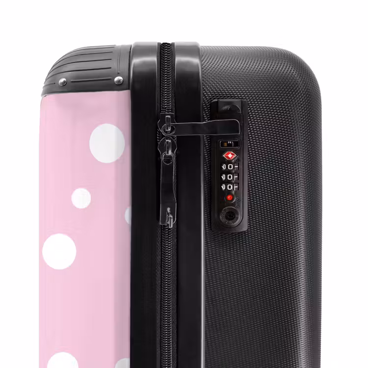 Valise - Fond rose avec des points blancs — 5