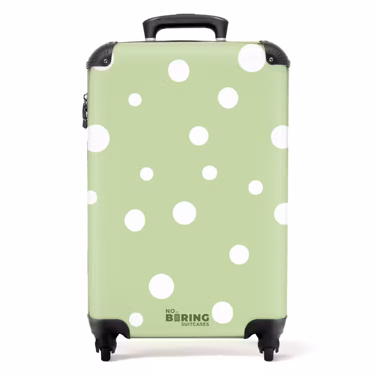 Valise - Fond vert avec points blancs — 1