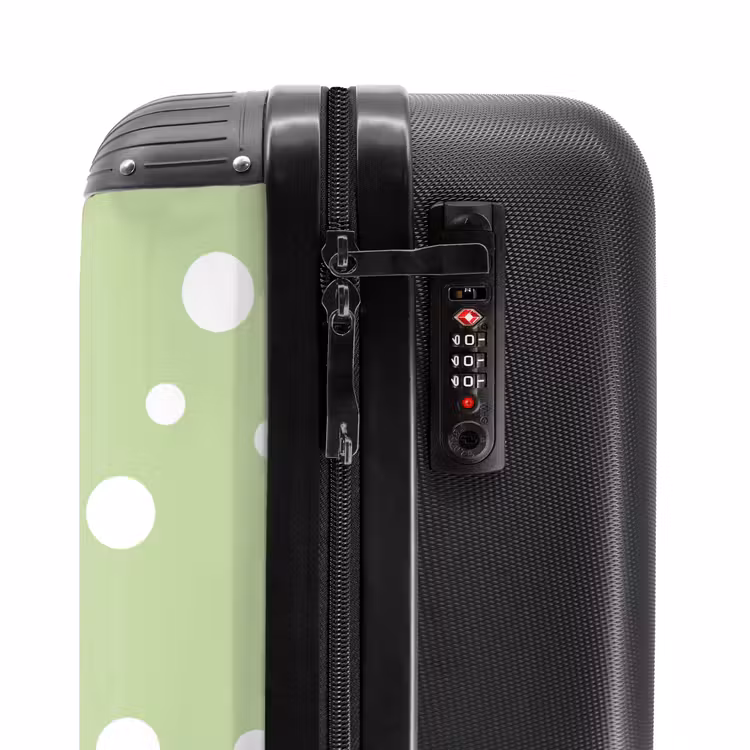 Valise - Fond vert avec points blancs — 5