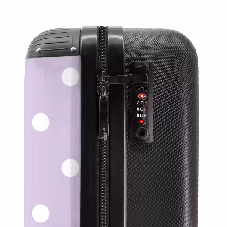Valise - Fond violet clair avec des points blancs — 5