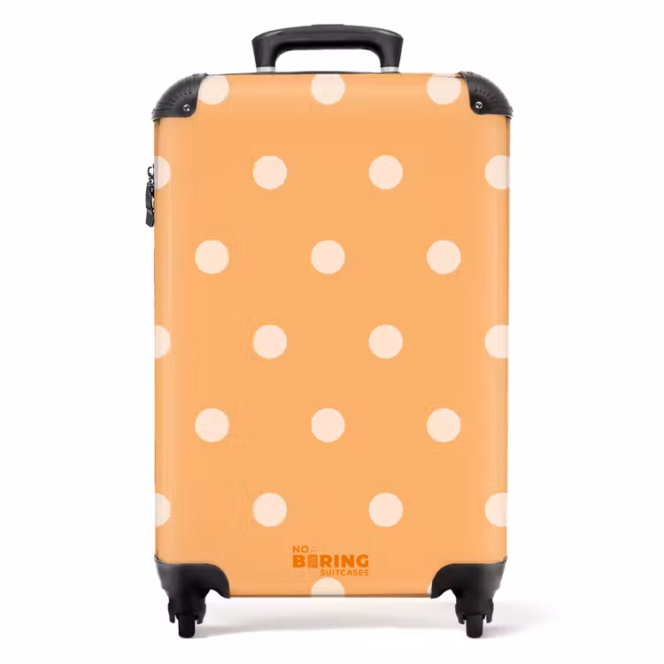 Valise - Motif à pois orange — 1