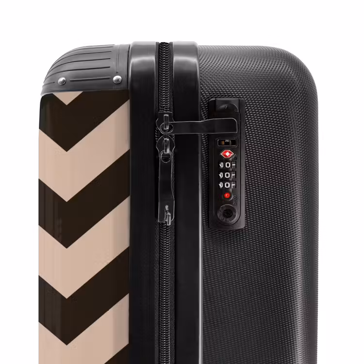 Valise - Motif en zigzag dans différentes nuances de brun — 5