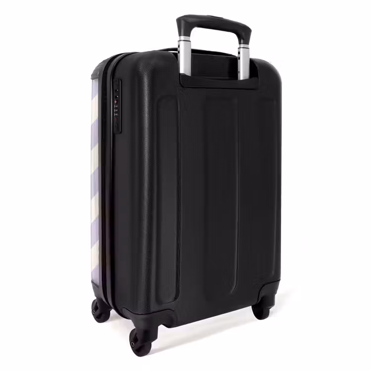 Valise - Motif en zigzag en violet et blanc — 3