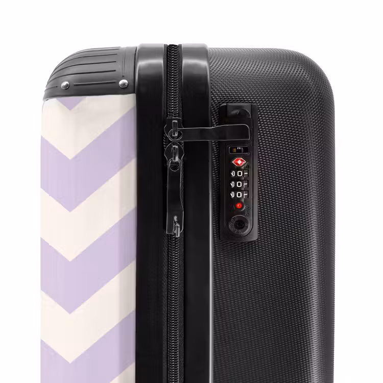 Valise - Motif en zigzag en violet et blanc — 5