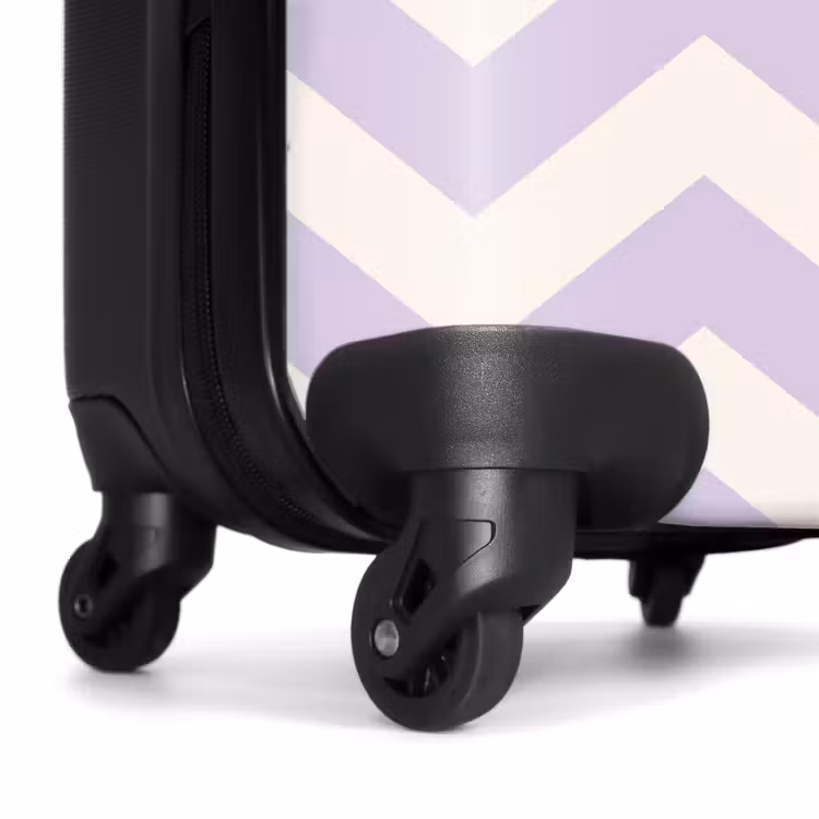 Valise - Motif en zigzag en violet et blanc — 6