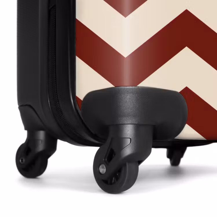 Valise - Motif zigzag en rouge et crème — 6