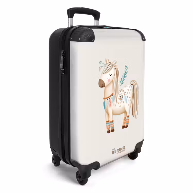 Valise - Cheval de bohème dans les tons beiges — 2