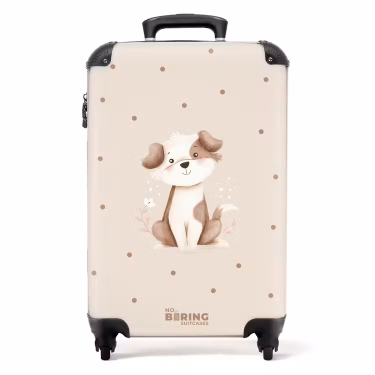 Valise - Chien entouré de points bruns — 1