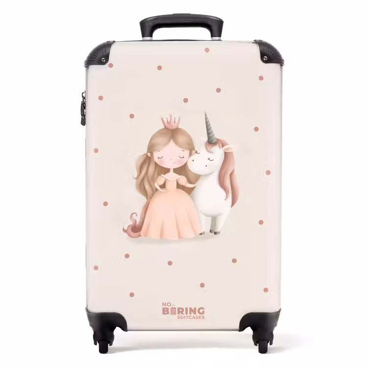 Valise - Princesse et licorne aux couleurs pastel — 1