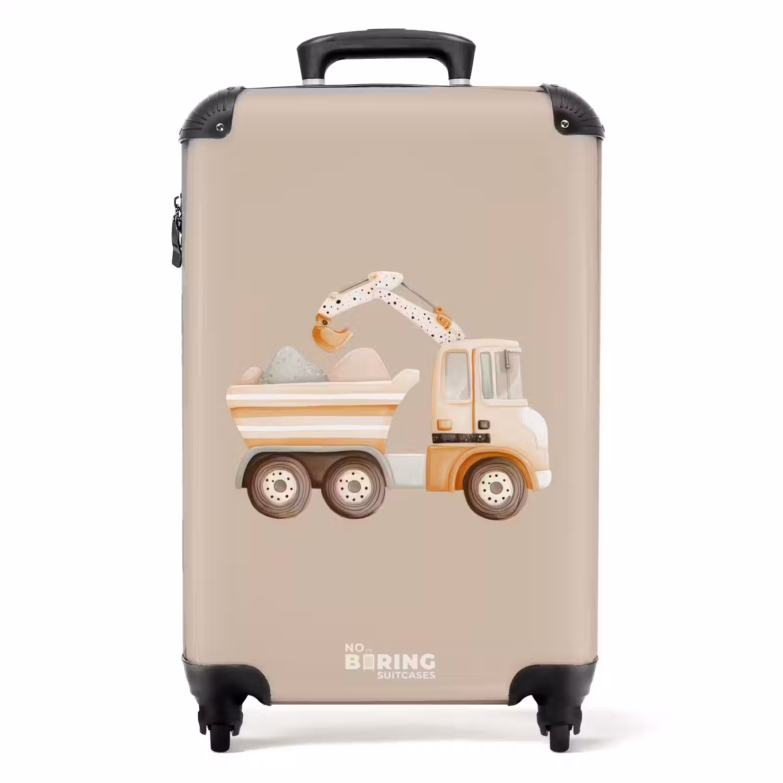 Valise - Camion-benne jaune dans des couleurs neutres — 1