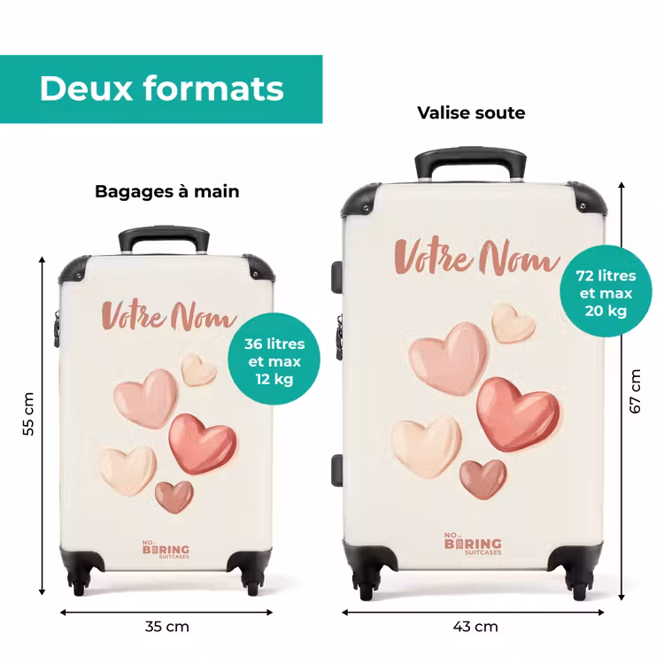 Valise avec nom -Cœurs Valise — 7