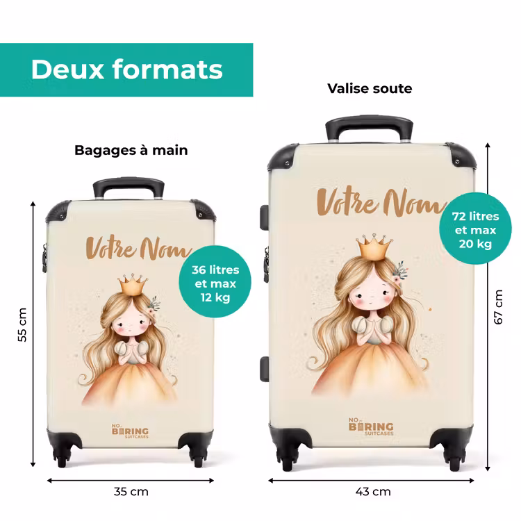 Valise avec nom -Fleurs Princesse — 7