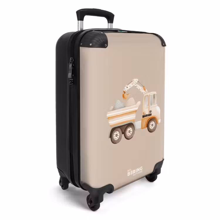 Valise - Camion-benne jaune dans des couleurs neutres — 2