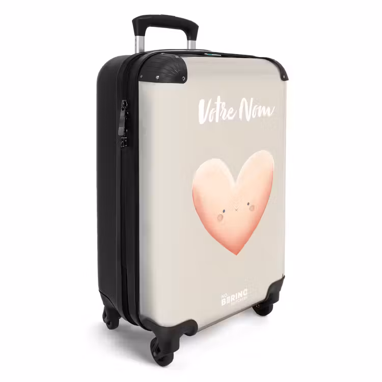 Valise avec nom -Smiley Cœur — 2