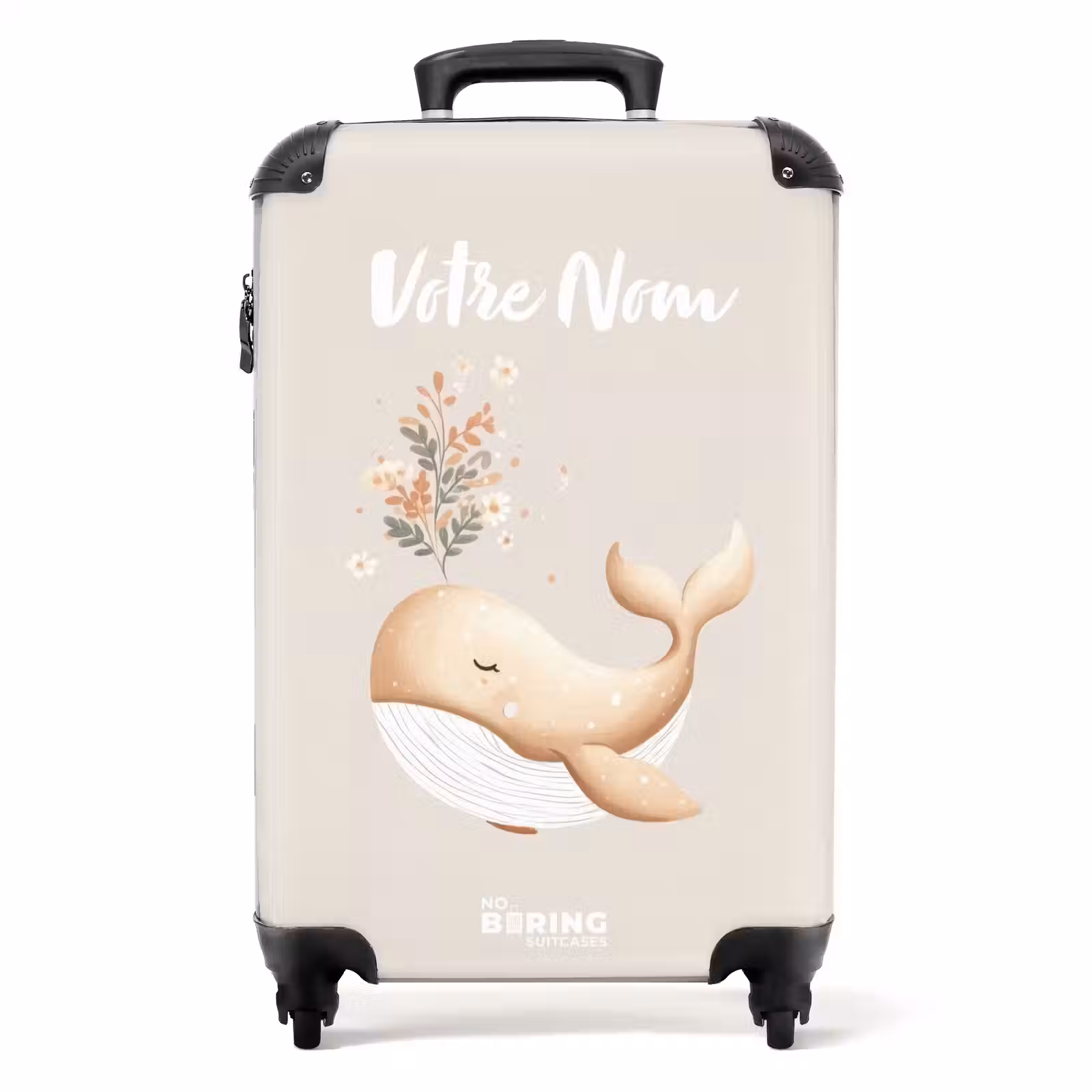 Valise avec nom -Baleine Fleurie — 1
