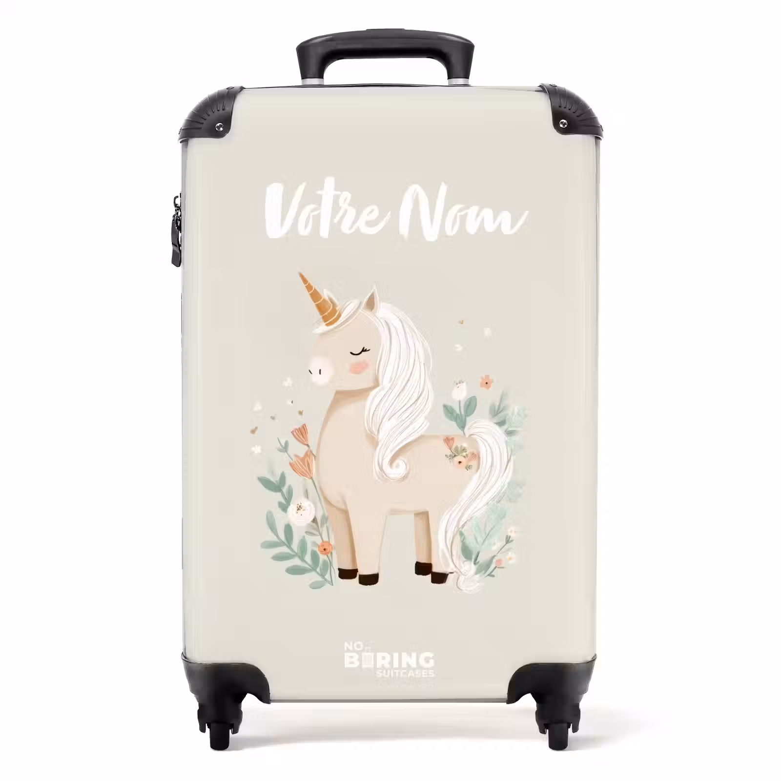 Valise avec nom -Licorne Fleurie — 1