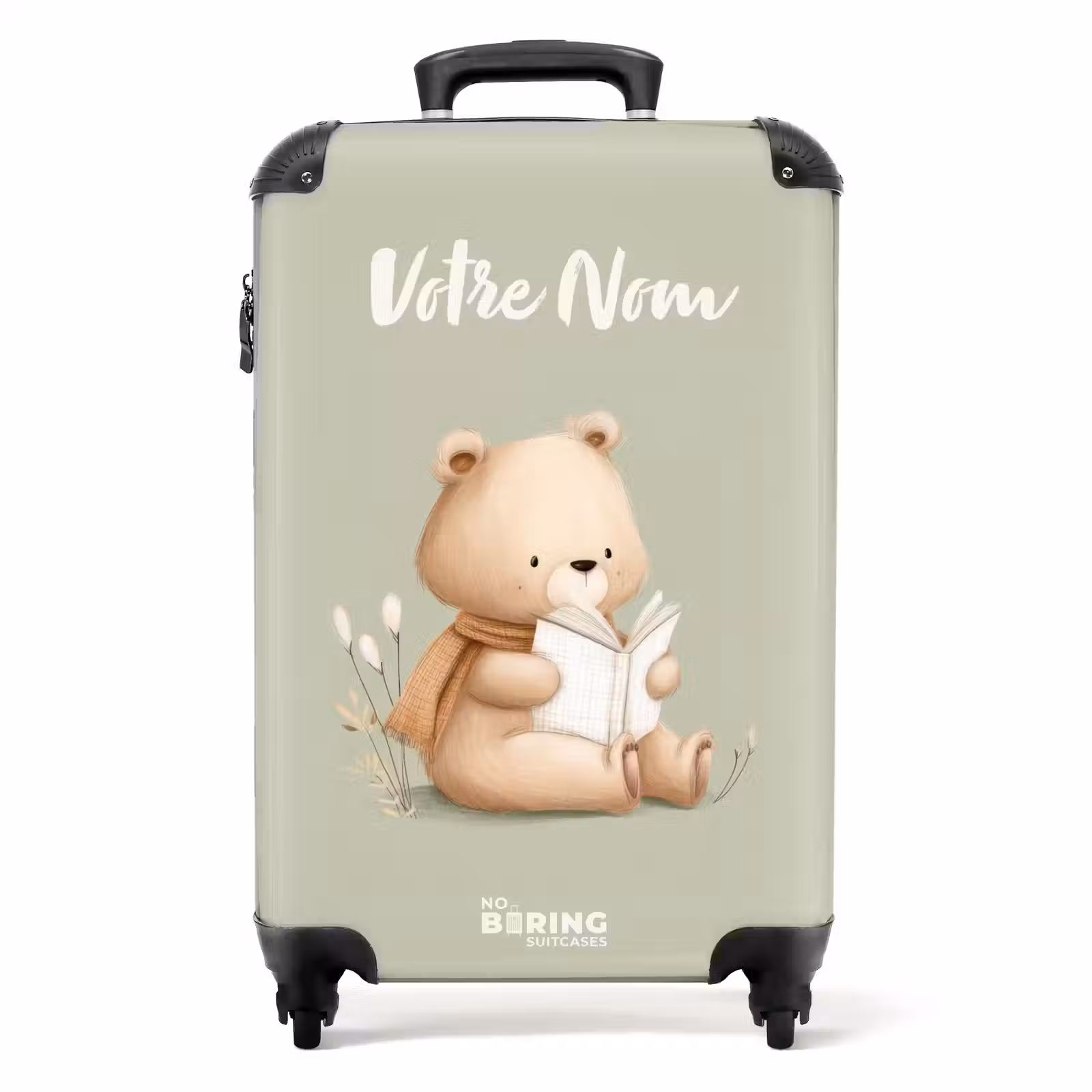 Valise avec nom -Livre et Ours — 1